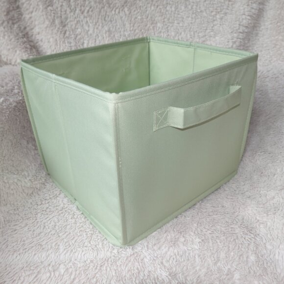Set of 6 Babies R Use Folding Nursery Fabric Storage Cube with Handles - Sage - Picture 5 of 12